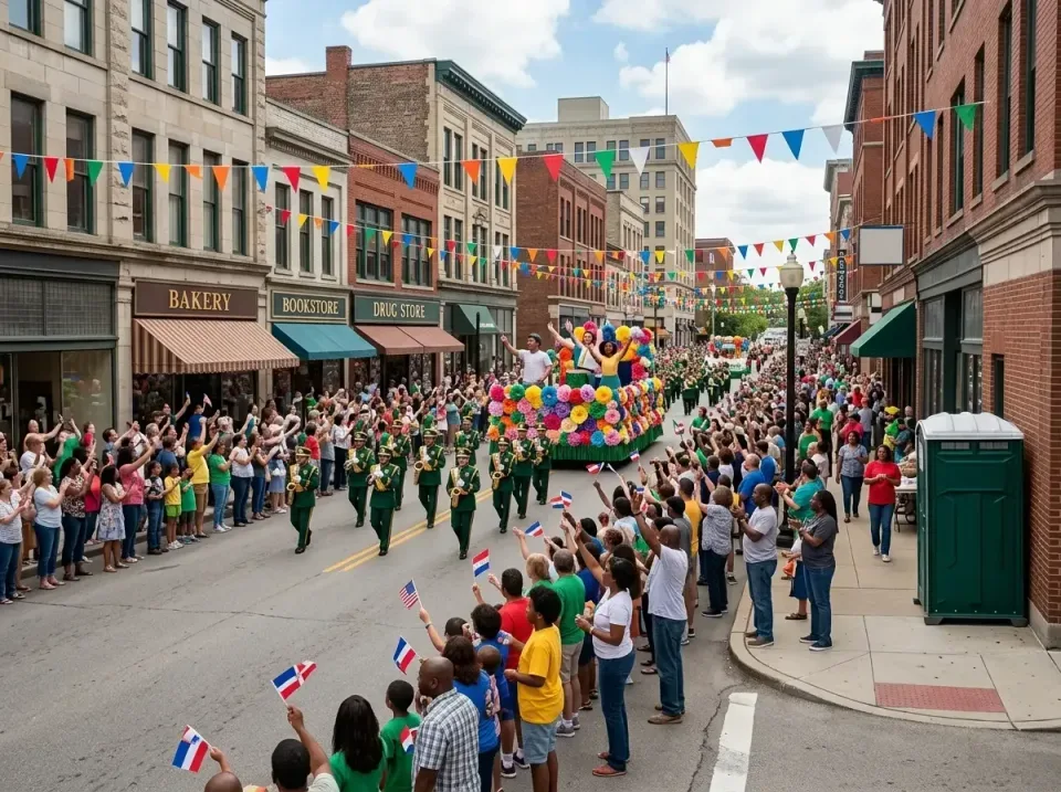 Porta Potty — Parade — Porta Potty, Parade Float, Marching Band, Parade, Porta Potty Rentals and Dumpster Rental in Fridley